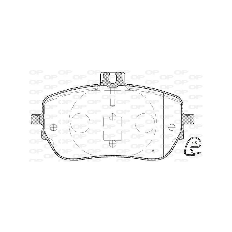 Jeu de quatre plaquettes de frein à disque OPEN PARTS