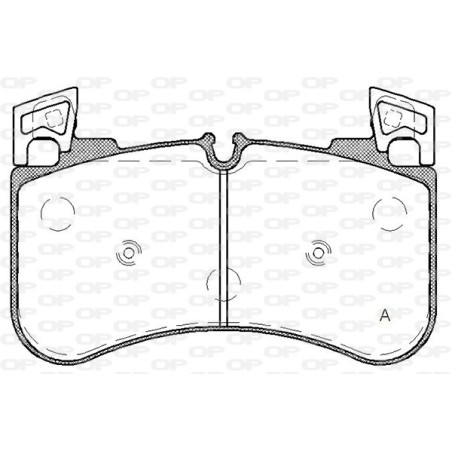 Jeu de quatre plaquettes de frein à disque OPEN PARTS