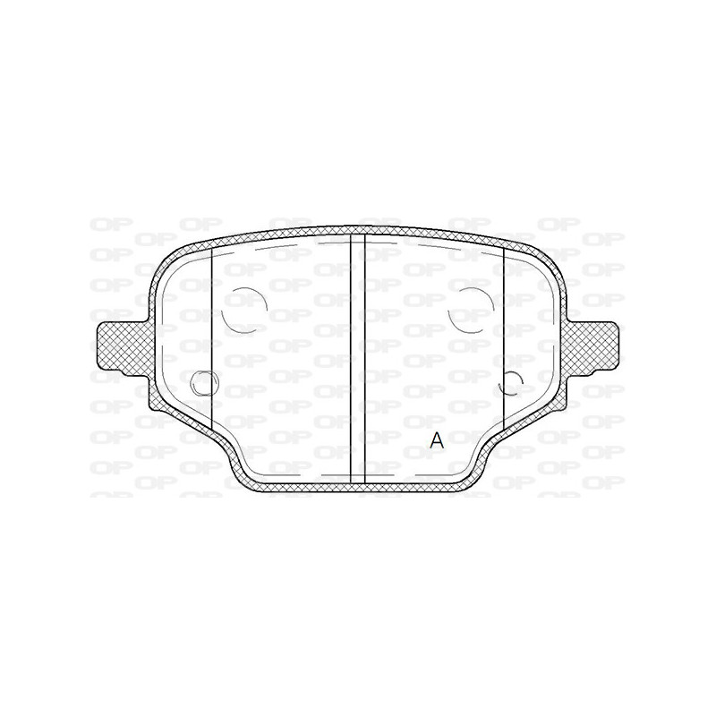 Jeu de quatre plaquettes de frein à disque OPEN PARTS