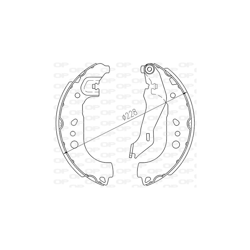 Jeu de mâchoires de frein OPEN PARTS