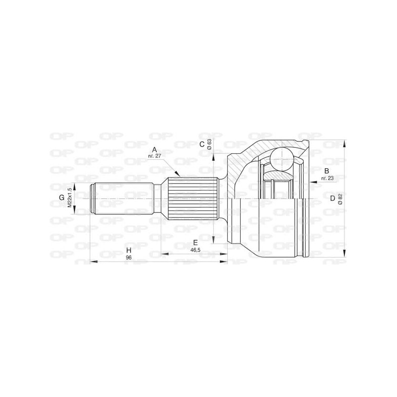 Tête de cardan OPEN PARTS