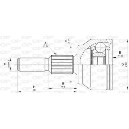 Tête de cardan OPEN PARTS
