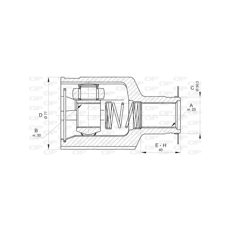 Tête de cardan OPEN PARTS