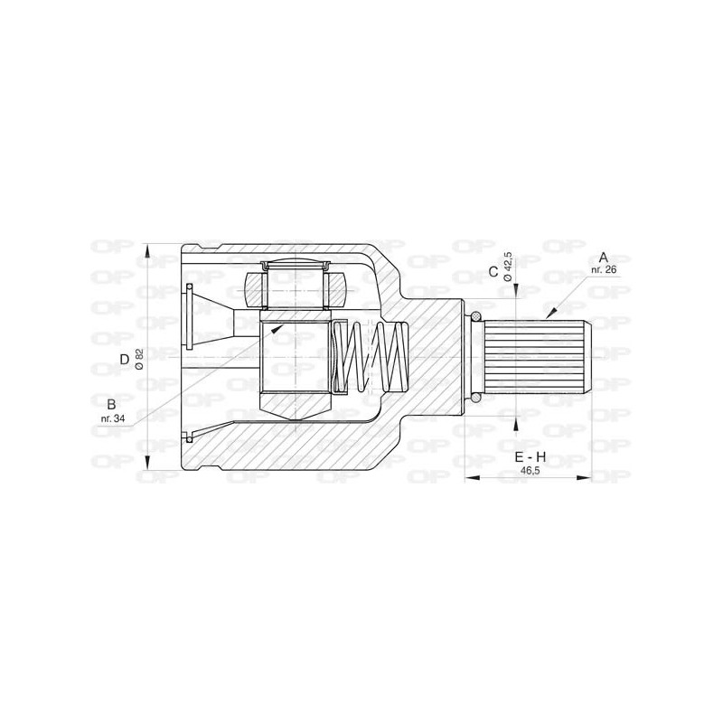 Tête de cardan OPEN PARTS