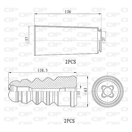 kit de protection complet (cache poussière) OPEN PARTS