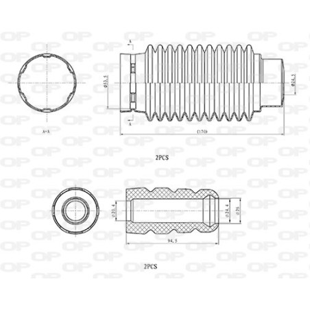 kit de protection complet (cache poussière) OPEN PARTS