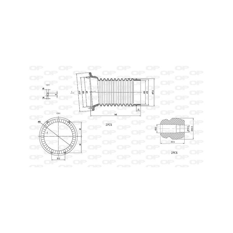 kit de protection complet (cache poussière) OPEN PARTS