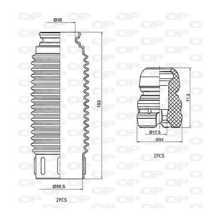 kit de protection complet (cache poussière) OPEN PARTS