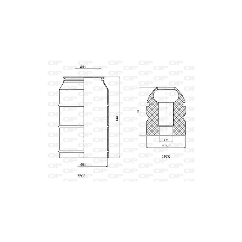 kit de protection complet (cache poussière) OPEN PARTS