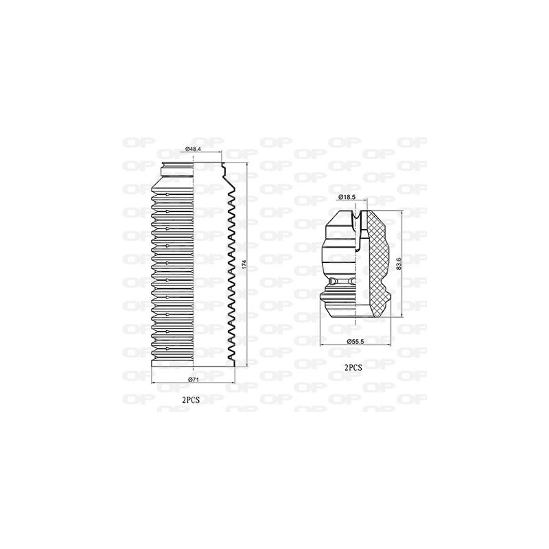 kit de protection complet (cache poussière) OPEN PARTS