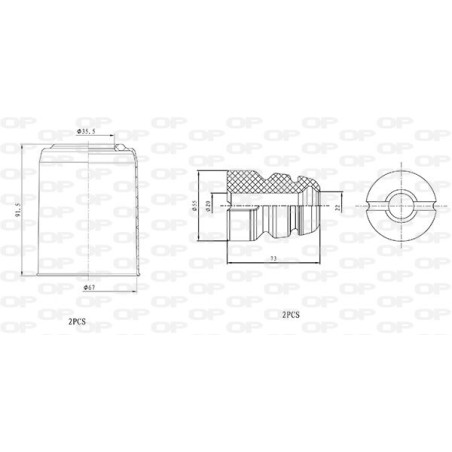 kit de protection complet (cache poussière) OPEN PARTS