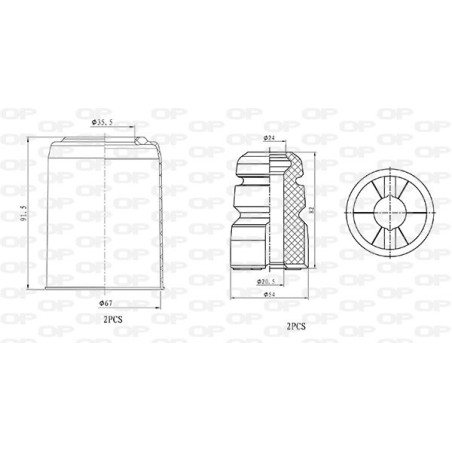 kit de protection complet (cache poussière) OPEN PARTS