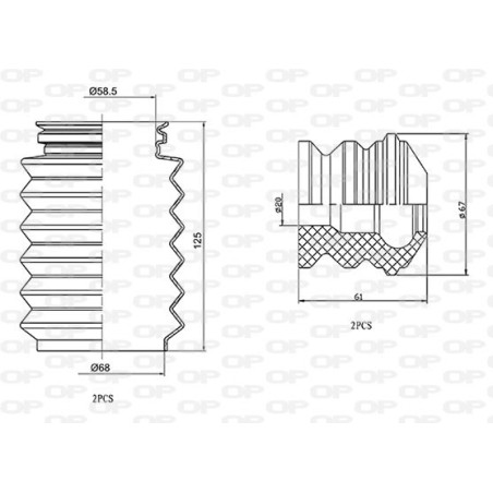 kit de protection complet (cache poussière) OPEN PARTS