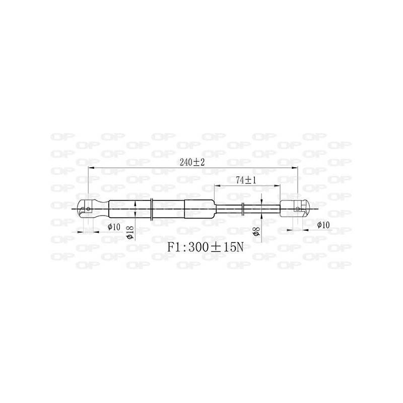 Vérin de capot OPEN PARTS