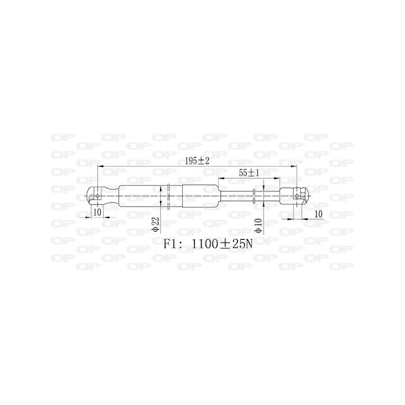 Vérin de capot OPEN PARTS