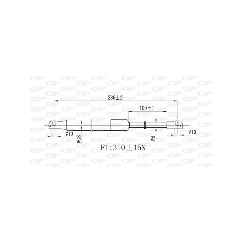 Vérin de coffre / hayon OPEN PARTS