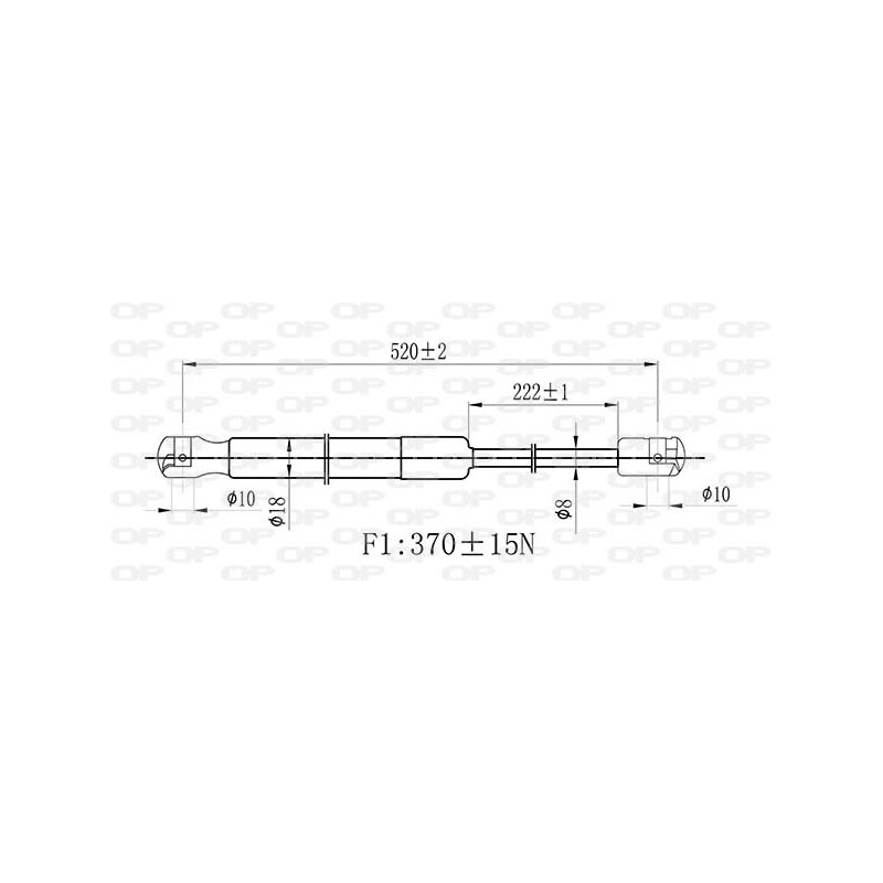 Vérin de coffre / hayon OPEN PARTS