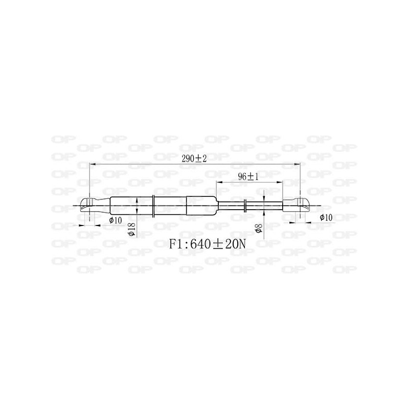 Vérin de capot OPEN PARTS