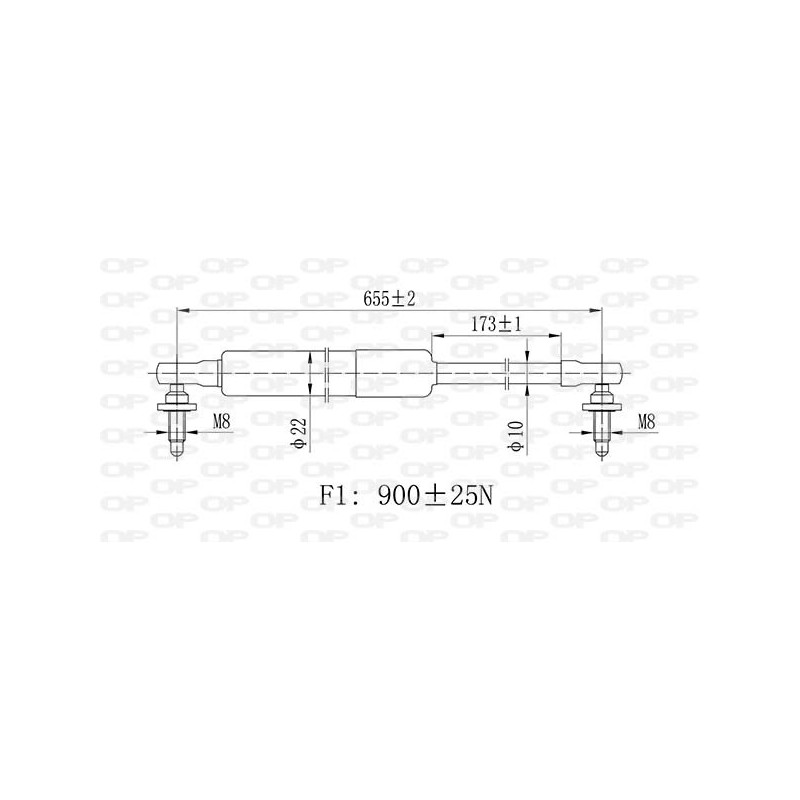 Vérin de coffre / hayon OPEN PARTS
