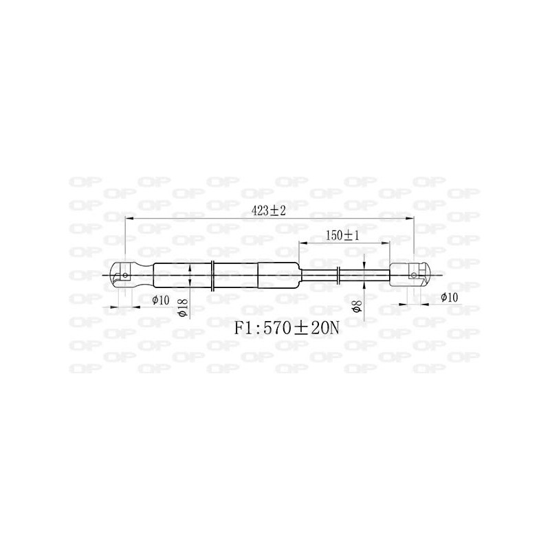Vérin de capot OPEN PARTS