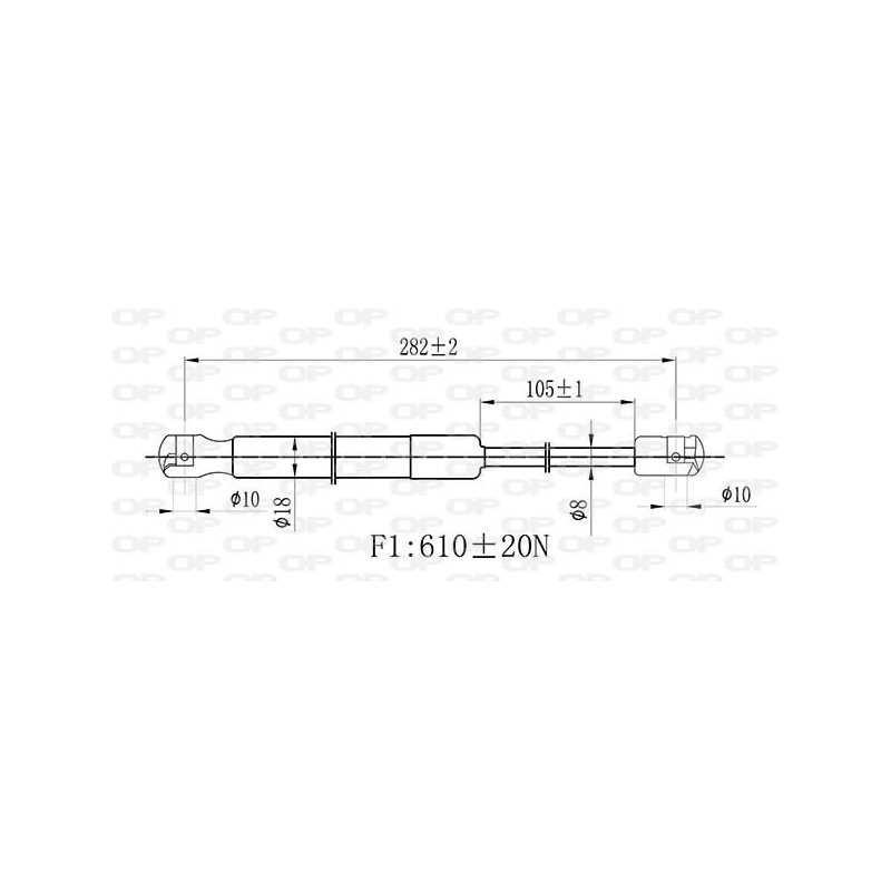 Vérin de capot OPEN PARTS