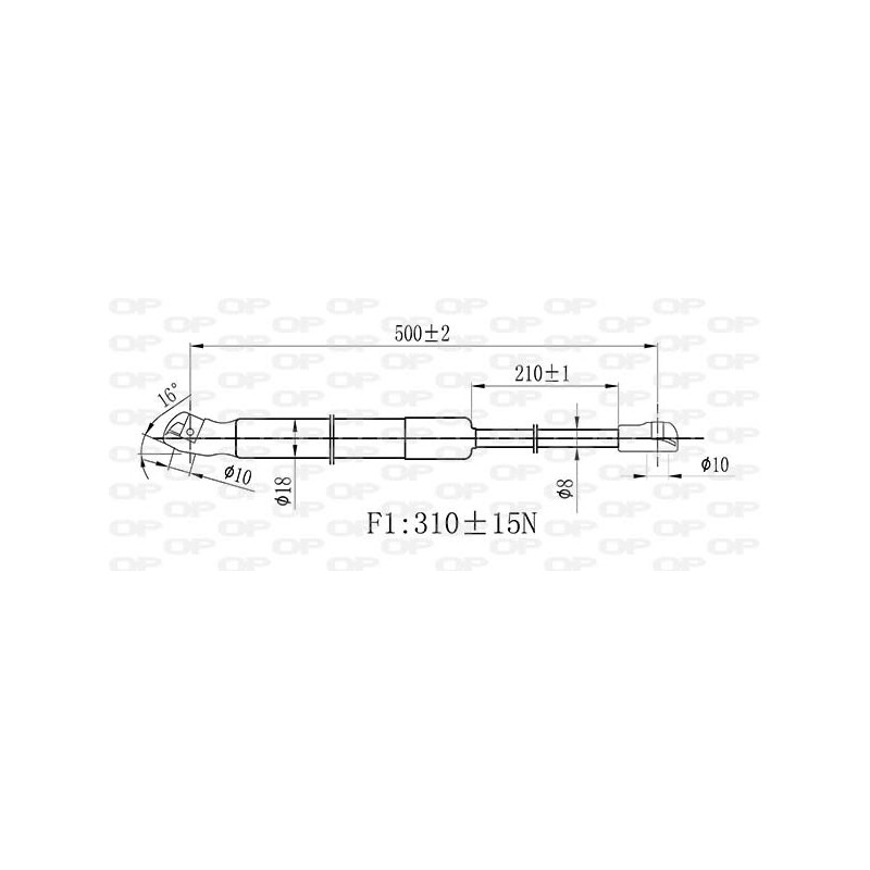 Vérin de capot OPEN PARTS