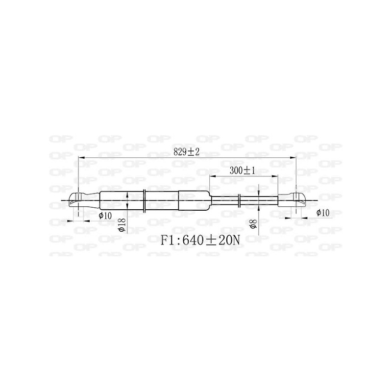 Vérin de capot OPEN PARTS