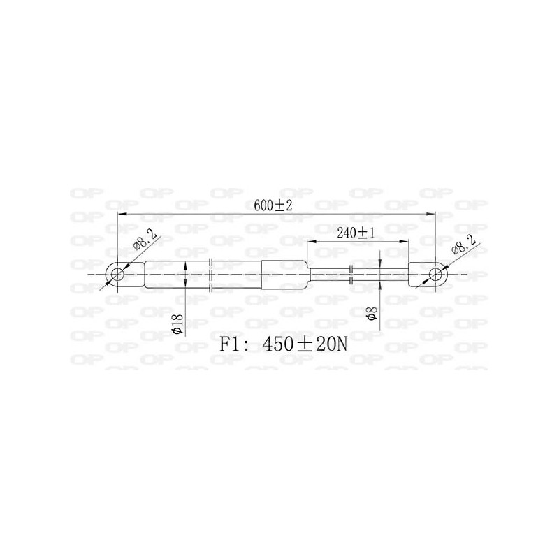 Vérin de coffre / hayon OPEN PARTS