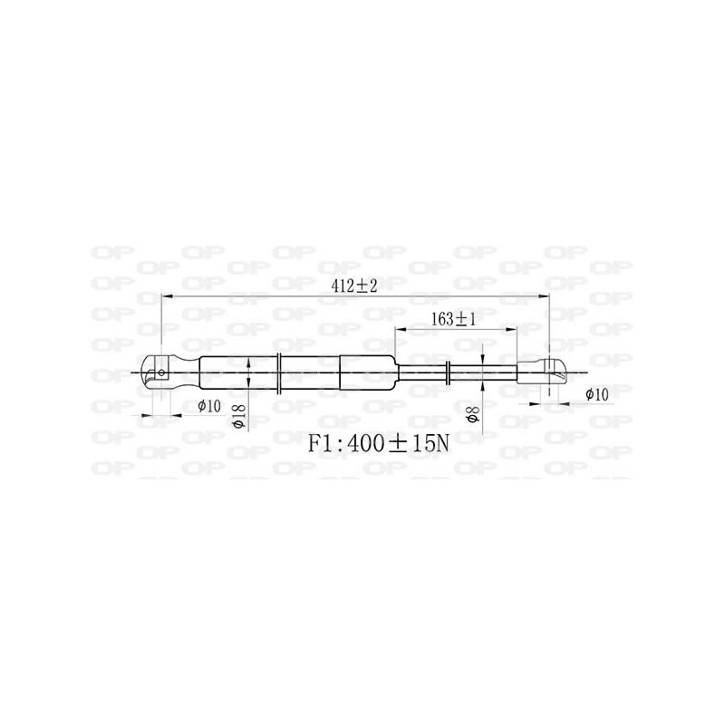 Vérin de coffre / hayon OPEN PARTS