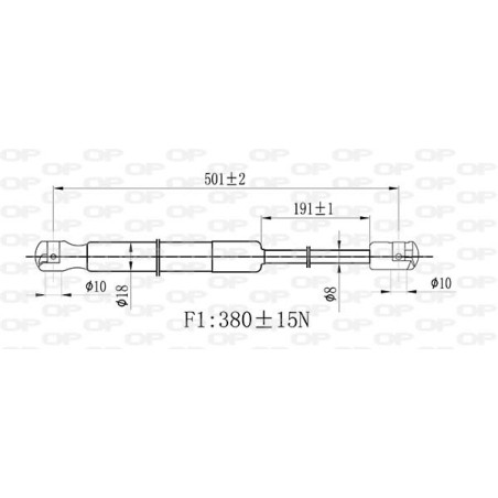 Vérin de coffre / hayon OPEN PARTS