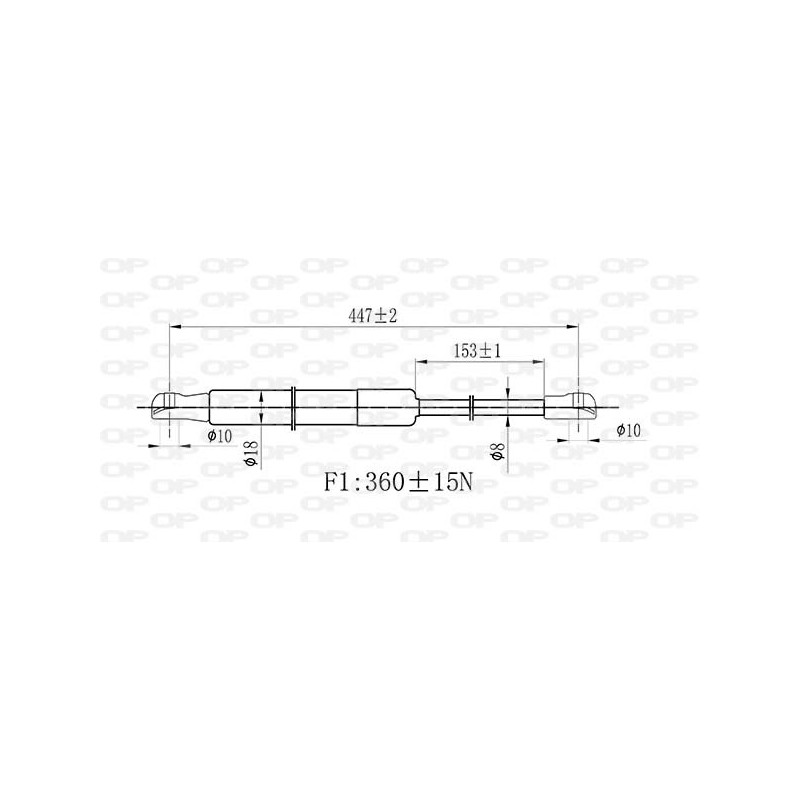 Vérin de capot OPEN PARTS