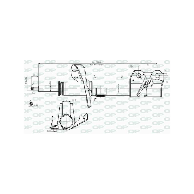 Amortisseur (à l'unité) OPEN PARTS