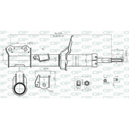 Amortisseur (à l'unité) OPEN PARTS