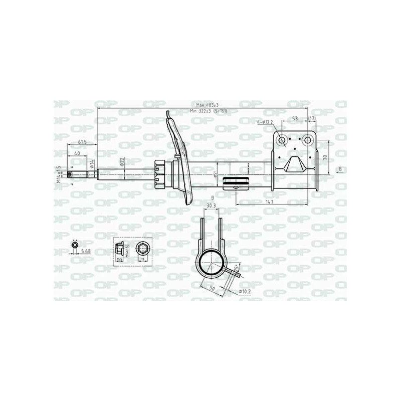 Amortisseur (à l'unité) OPEN PARTS