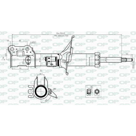 Amortisseur (à l'unité) OPEN PARTS