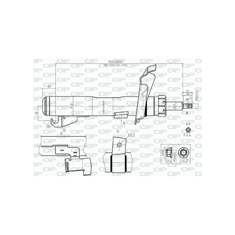 Amortisseur (à l'unité) OPEN PARTS