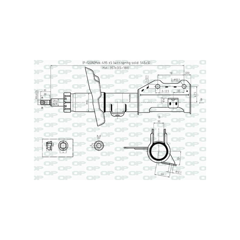 Amortisseur (à l'unité) OPEN PARTS