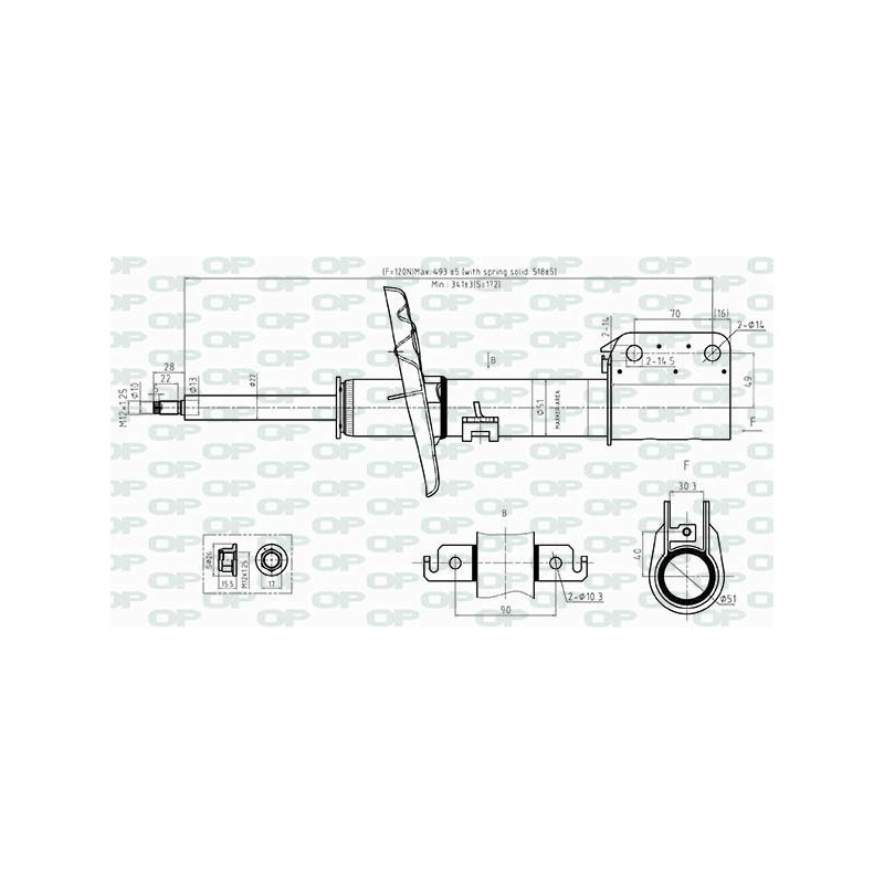 Amortisseur (à l'unité) OPEN PARTS