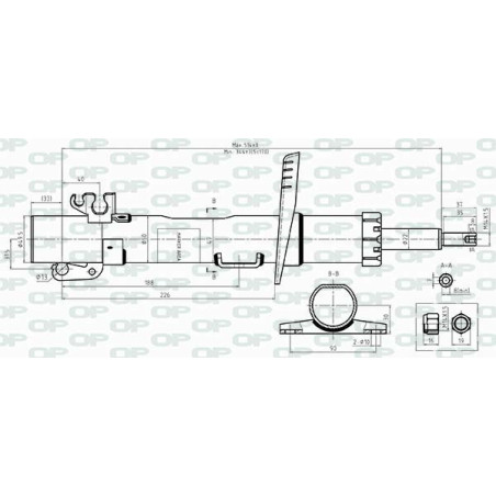 Amortisseur (à l'unité) OPEN PARTS
