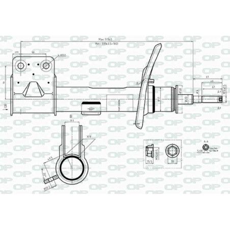 Amortisseur (à l'unité) OPEN PARTS