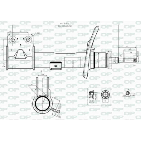 Amortisseur (à l'unité) OPEN PARTS