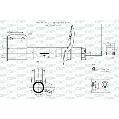 Amortisseur (à l'unité) OPEN PARTS