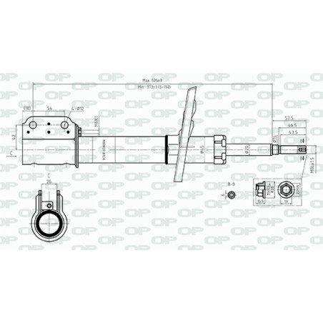 Amortisseur (à l'unité) OPEN PARTS