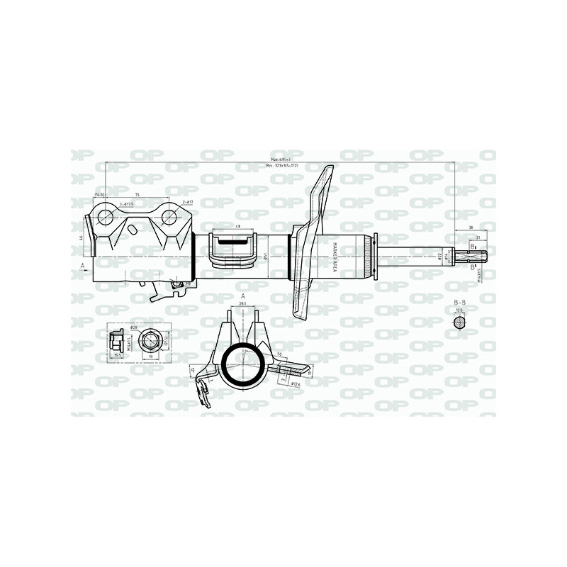 Amortisseur (à l'unité) OPEN PARTS