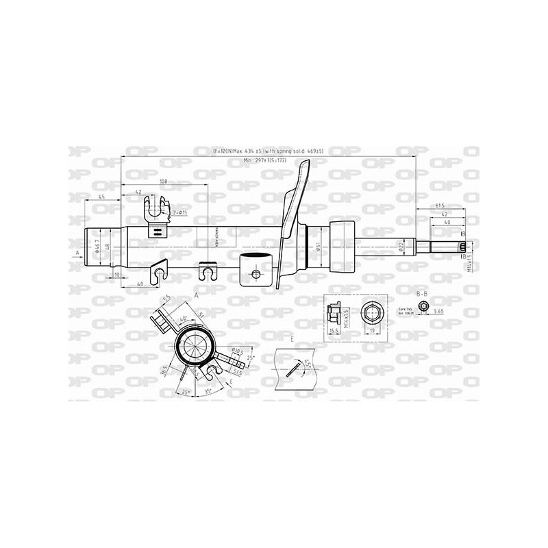 Amortisseur (à l'unité) OPEN PARTS