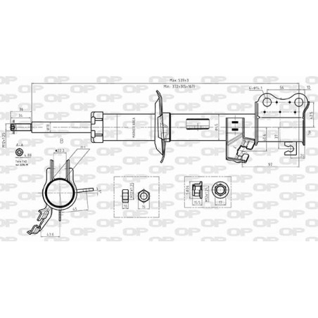 Amortisseur (à l'unité) OPEN PARTS