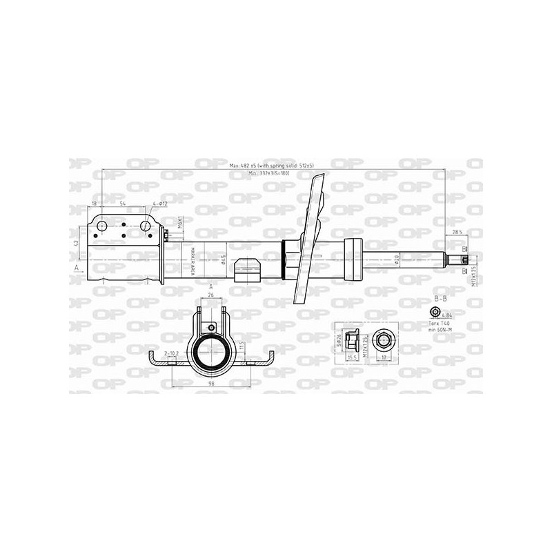 Amortisseur (à l'unité) OPEN PARTS