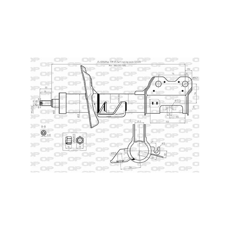 Amortisseur (à l'unité) OPEN PARTS
