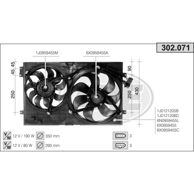 Ventilateur (refroidissement moteur) AHE