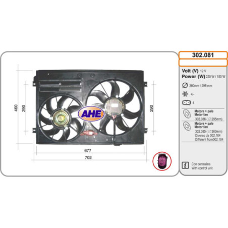 Ventilateur (refroidissement moteur) AHE